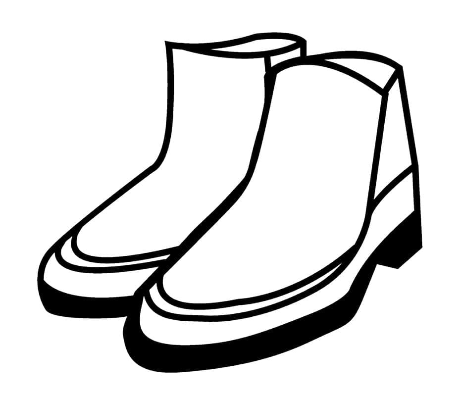 Illustration au trait Chaussure #211607 de la collection Objets à colorier gratuitement