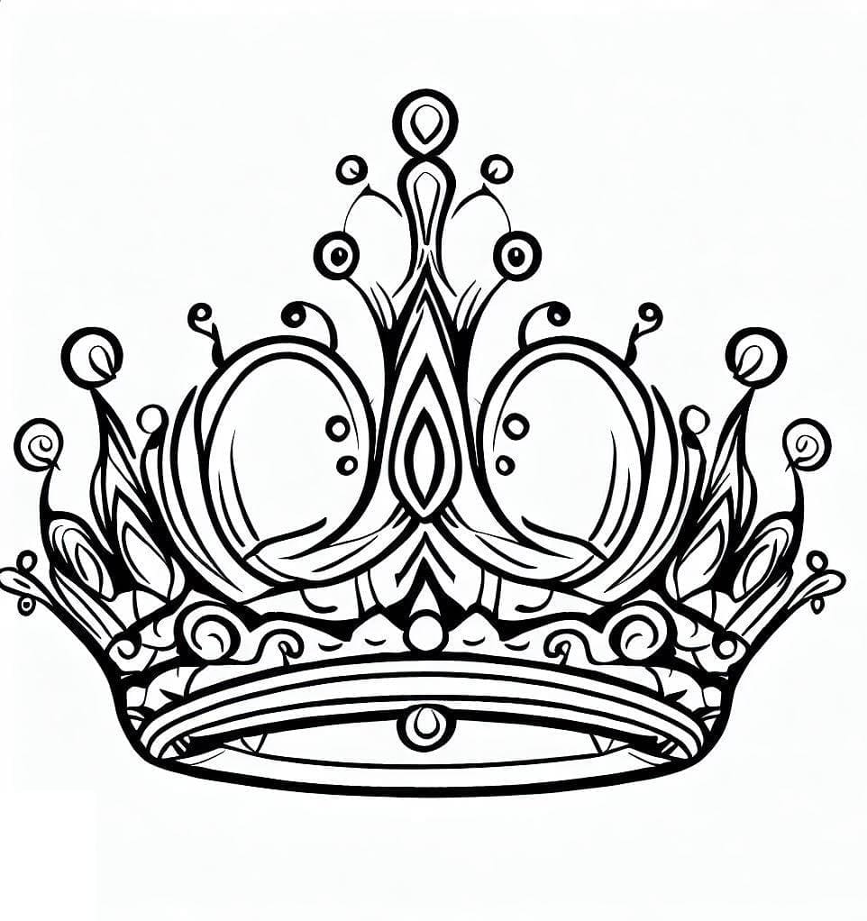 Coloriage gratuit Couronne #195967 de la collection Objets à imprimer