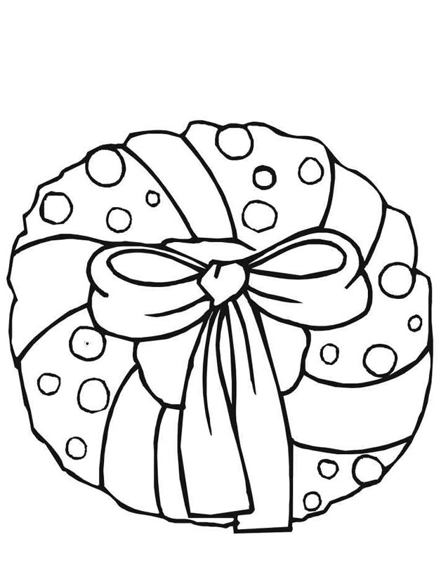 Dessin à colorier: Couronne de Noël (Objets) #169386 - Coloriages à Imprimer Gratuits