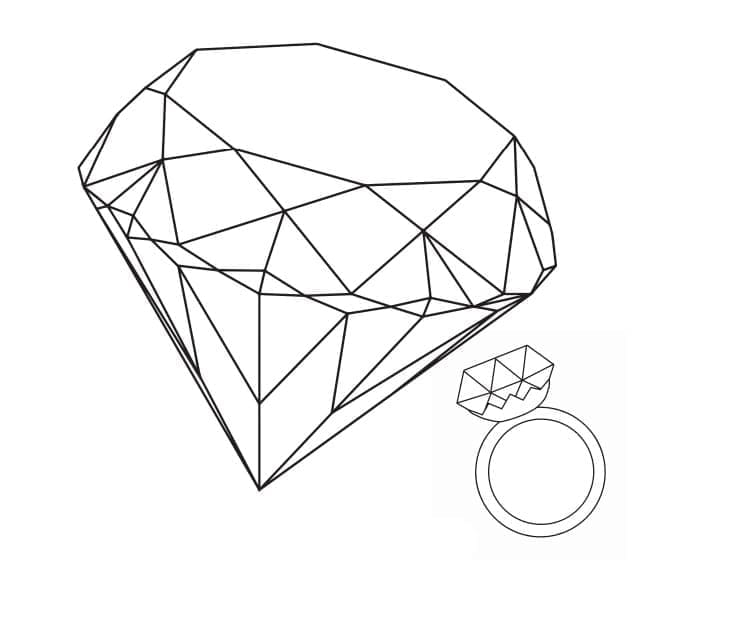 Coloriage gratuit Diamant #202835 de la collection Objets à imprimer