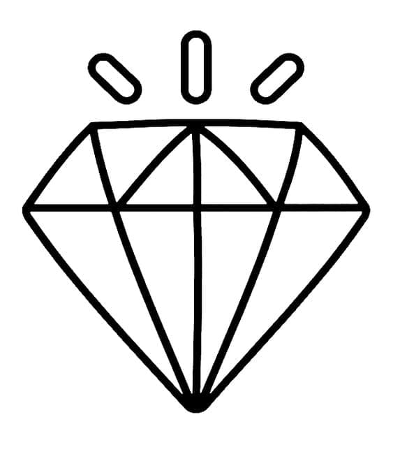 Coloriage gratuit Diamant #202846 de la collection Objets à imprimer