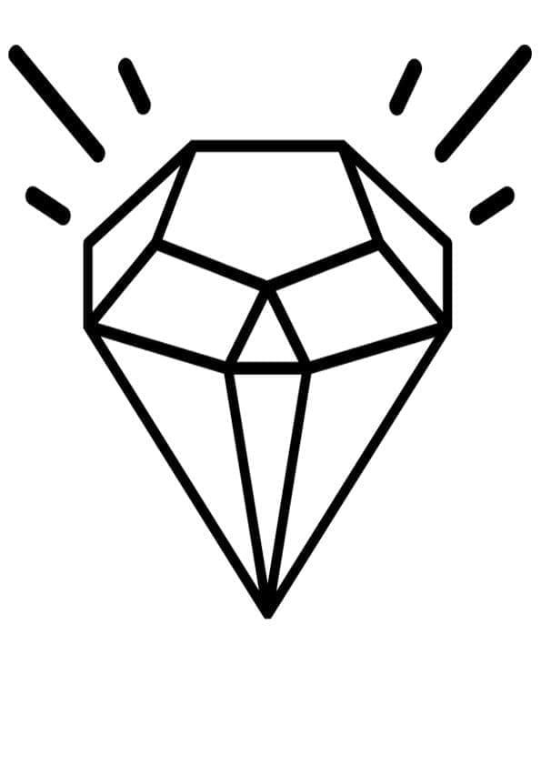 Coloriage gratuit Diamant #202847 de la collection Objets à imprimer