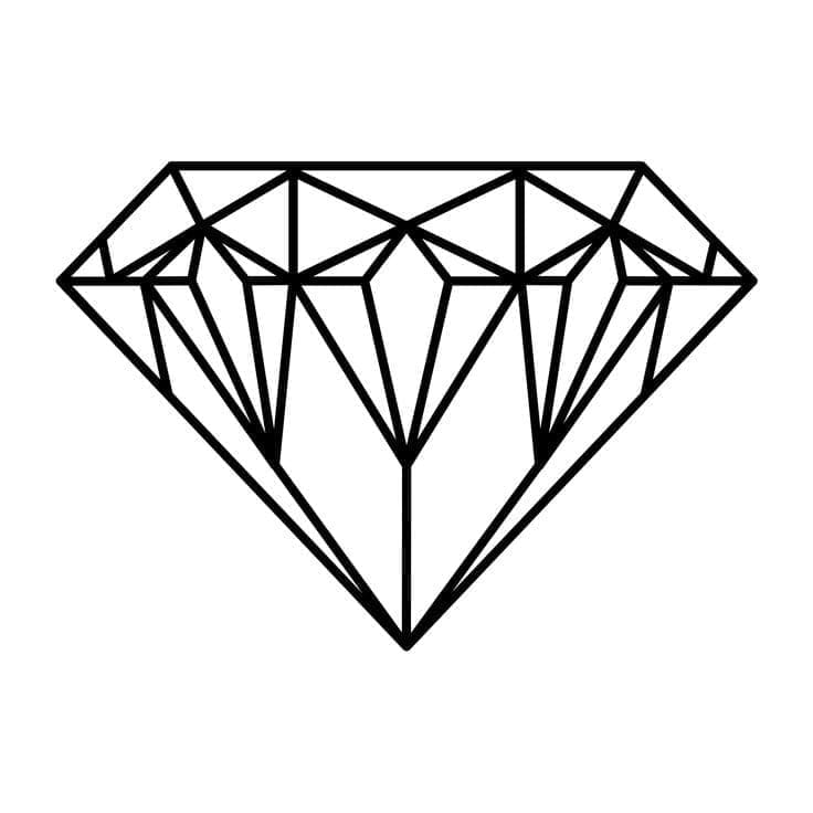 Coloriage gratuit Diamant #202852 de la collection Objets à imprimer