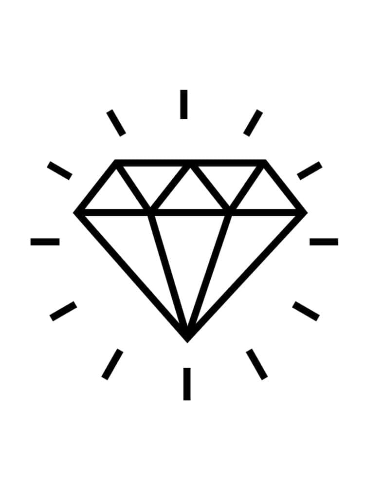 Coloriage gratuit Diamant #202855 de la collection Objets à imprimer