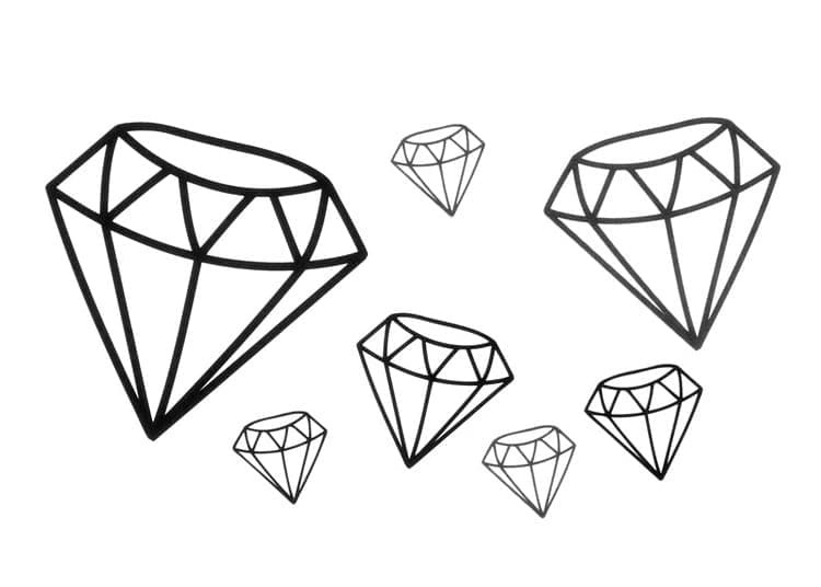 Coloriage gratuit Diamant #202857 de la collection Objets à imprimer
