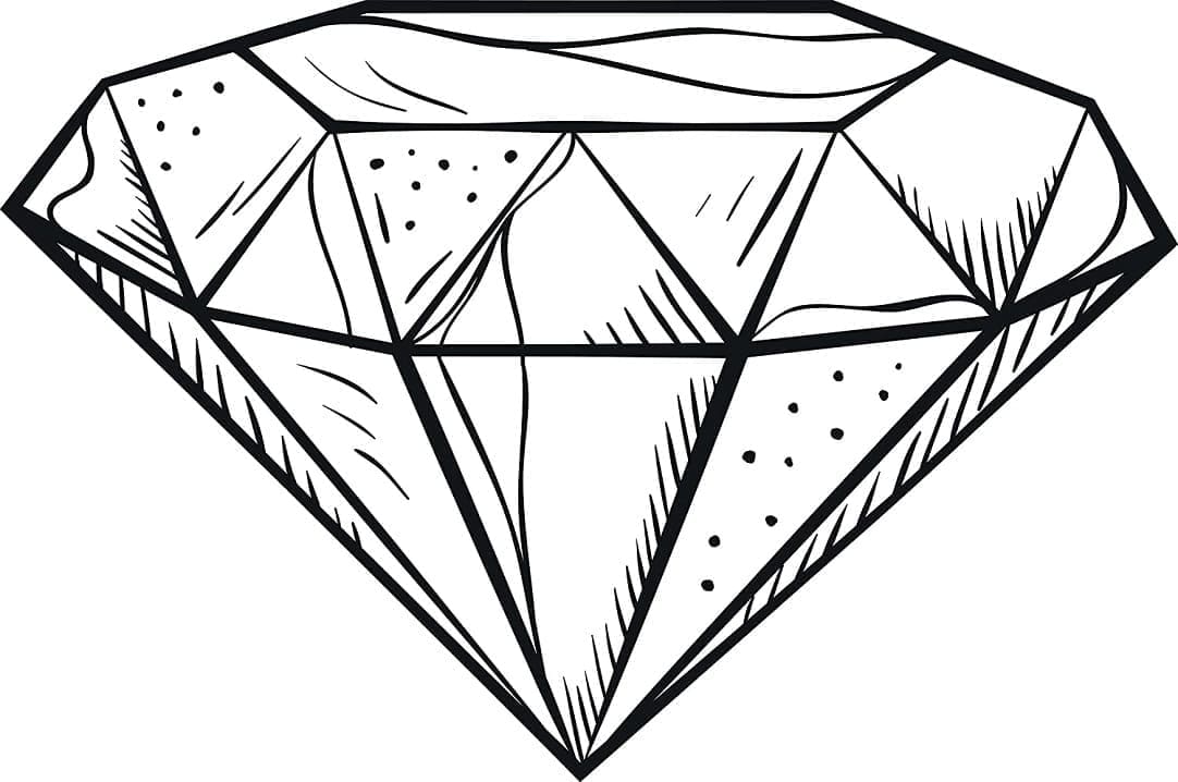 Coloriage gratuit Diamant #202861 de la collection Objets à imprimer
