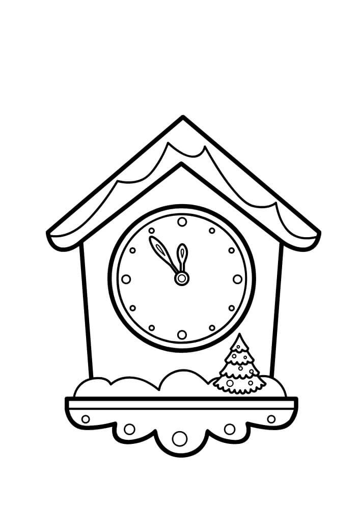 Coloriage gratuit Horloge  #172796 de la collection Objets à imprimer