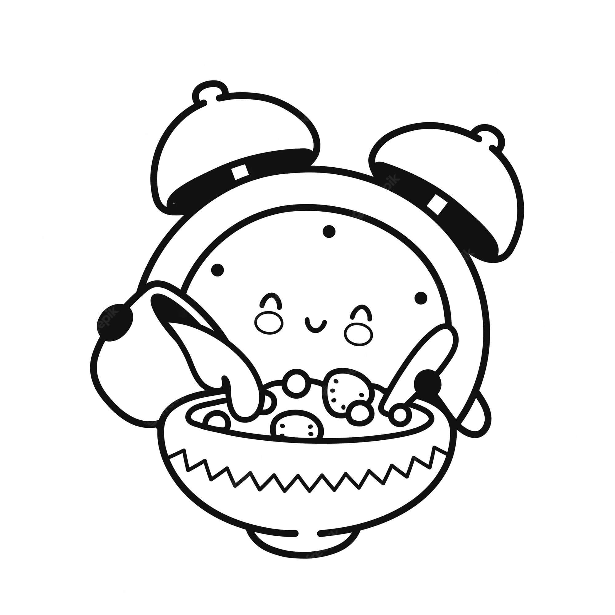 Coloriage imprimable Horloge  #172826 de la collection Objets à colorier aux crayons