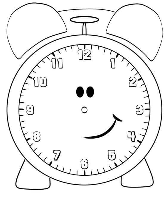 Coloriage gratuit Horloge  #172835 de la collection Objets à imprimer