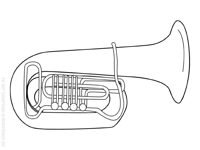 Dessin à colorier: Instruments de musique (Objets) #167149 - Coloriages à Imprimer Gratuits