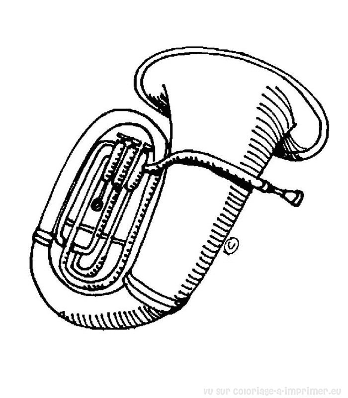 Dessin à colorier: Instruments de musique (Objets) #167152 - Coloriages à Imprimer Gratuits