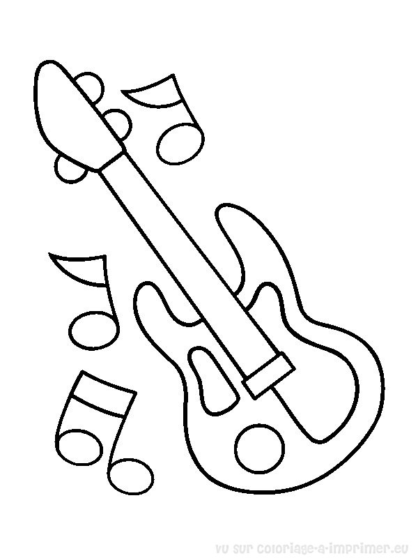 Dessin à colorier: Instruments de musique (Objets) #167167 - Coloriages à Imprimer Gratuits