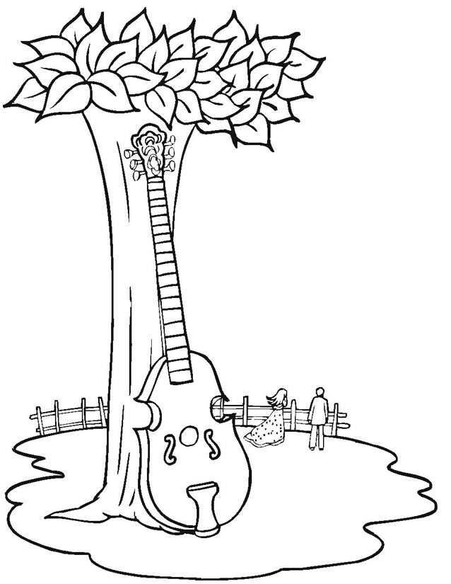 Dessin à colorier: Instruments de musique (Objets) #167178 - Coloriages à Imprimer Gratuits