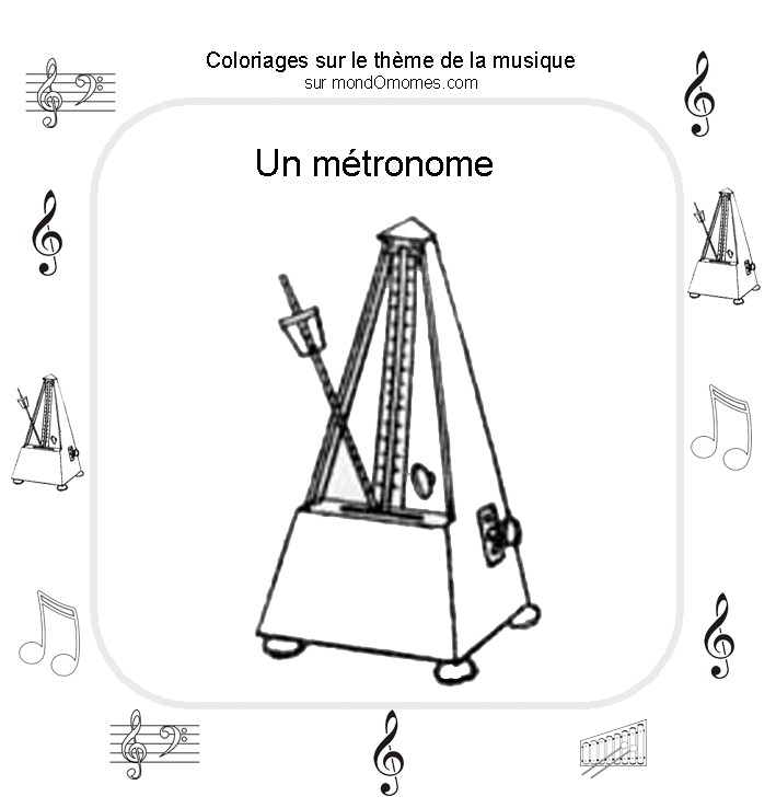 Dessin à colorier: Instruments de musique (Objets) #167210 - Coloriages à Imprimer Gratuits