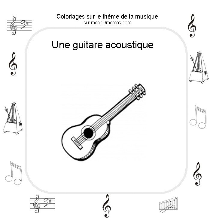 Dessin à colorier: Instruments de musique (Objets) #167215 - Coloriages à Imprimer Gratuits