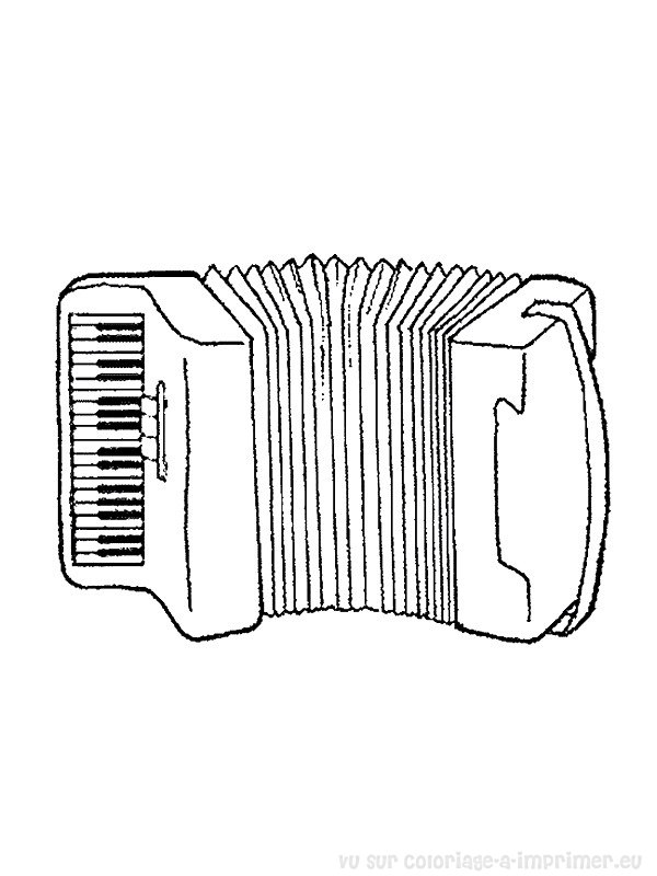 Dessin à colorier: Instruments de musique (Objets) #167273 - Coloriages à Imprimer Gratuits