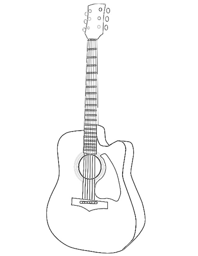 Dessin à colorier: Instruments de musique (Objets) #167284 - Coloriages à Imprimer Gratuits