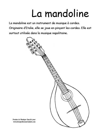 Dessin à colorier: Instruments de musique (Objets) #167290 - Coloriages à Imprimer Gratuits