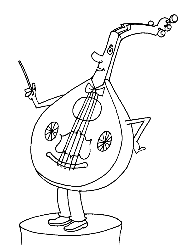 Dessin à colorier: Instruments de musique (Objets) #167304 - Coloriages à Imprimer Gratuits