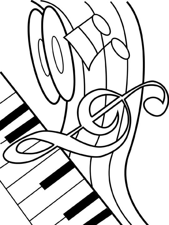 Dessin à colorier: Instruments de musique (Objets) #167316 - Coloriages à Imprimer Gratuits