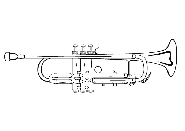 Dessin à colorier: Instruments de musique (Objets) #167369 - Coloriages à Imprimer Gratuits