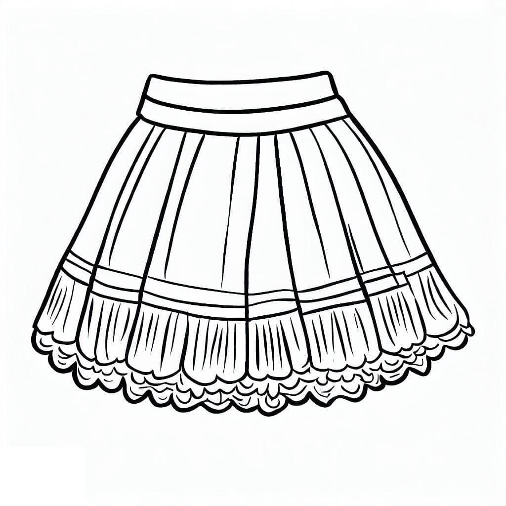 Coloriage gratuit Jupe #191538 de la collection Objets à imprimer