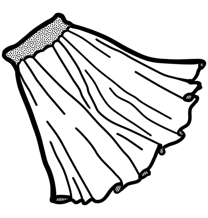 Coloriage gratuit Jupe #191551 de la collection Objets à imprimer