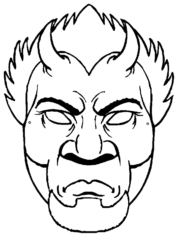 Dessin à colorier: Masque (Objets) #120482 - Coloriages à Imprimer Gratuits