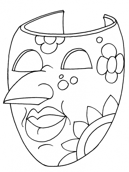 Dessin à colorier: Masque (Objets) #120531 - Coloriages à Imprimer Gratuits