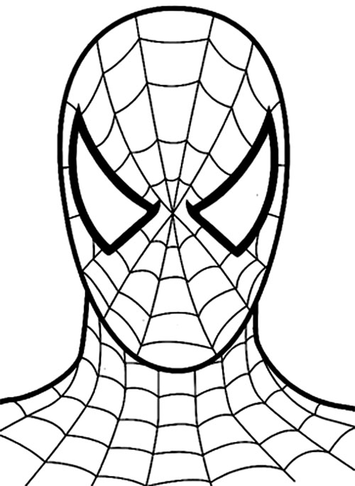 Coloriage Masque Spiderman dessin gratuit à imprimer