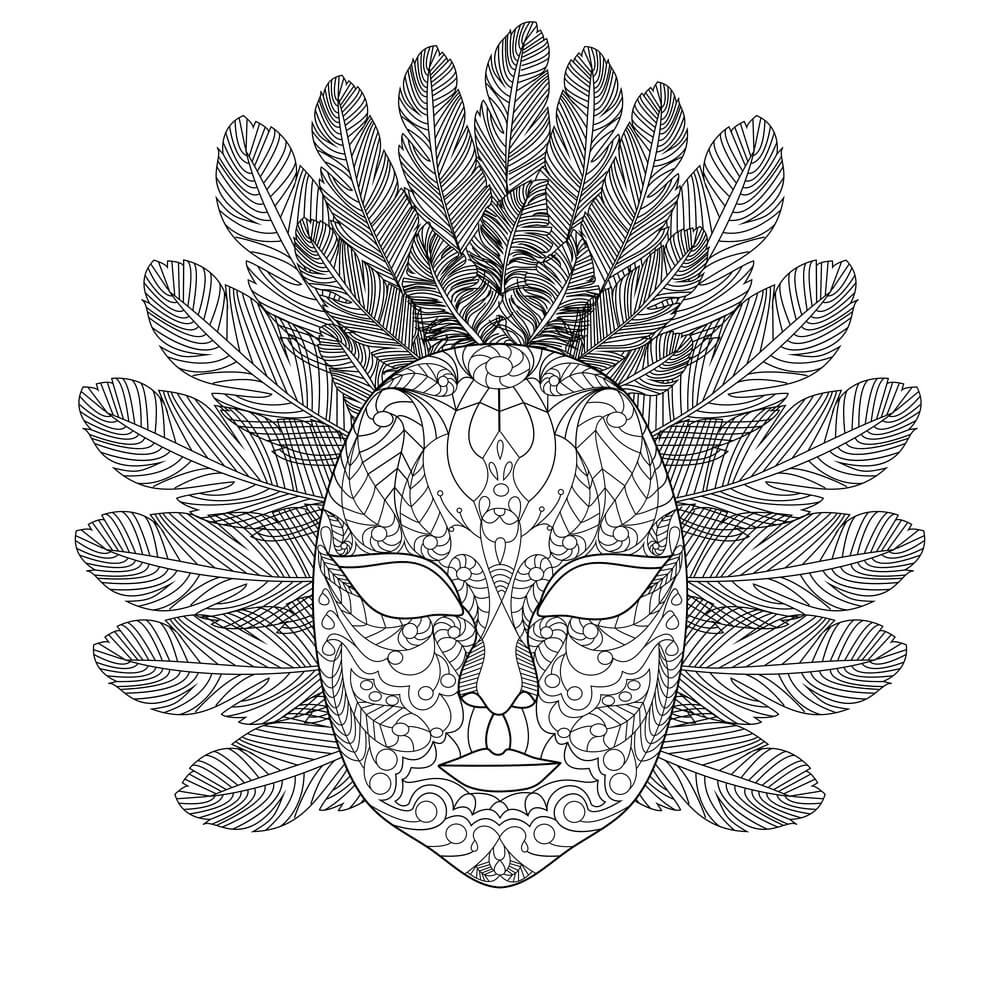 Coloriage Masque #172667 à imprimer gratuitement, extrait de la collection Objets