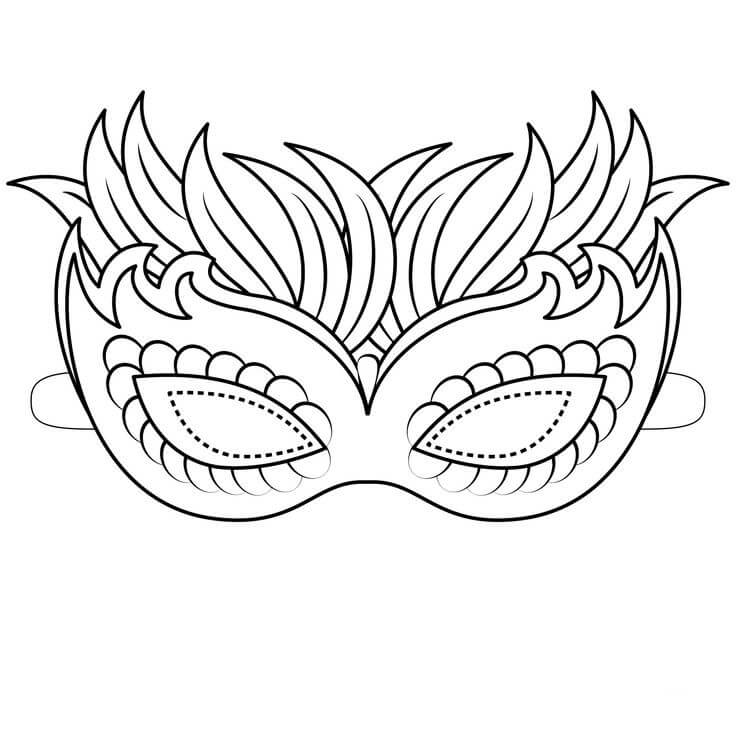Coloriage gratuit Masque #172681 de la collection Objets à imprimer