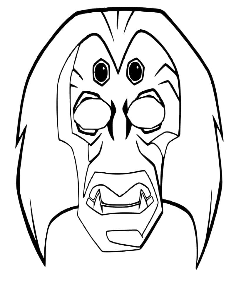 Coloriage gratuit Masque Africain #219167 de la collection Objets à imprimer