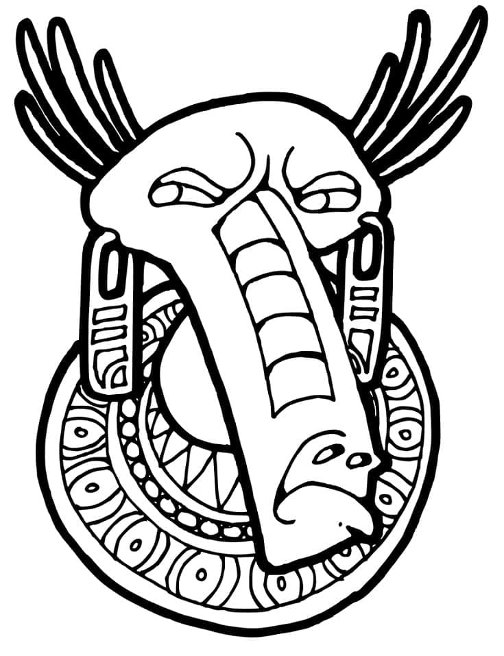 Coloriage gratuit Masque Africain #219189 de la collection Objets à imprimer