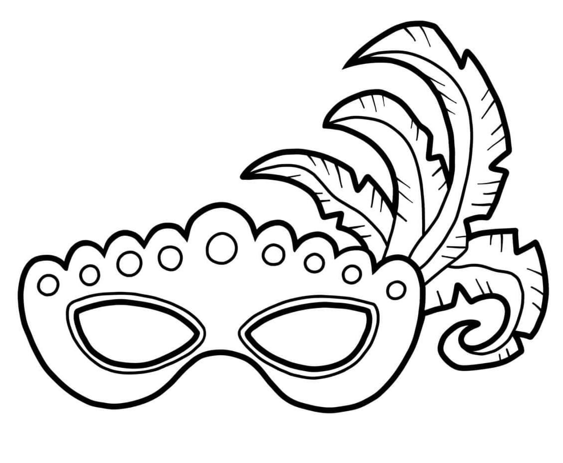 Coloriage gratuit Masque Carnaval #216557 de la collection Objets à imprimer