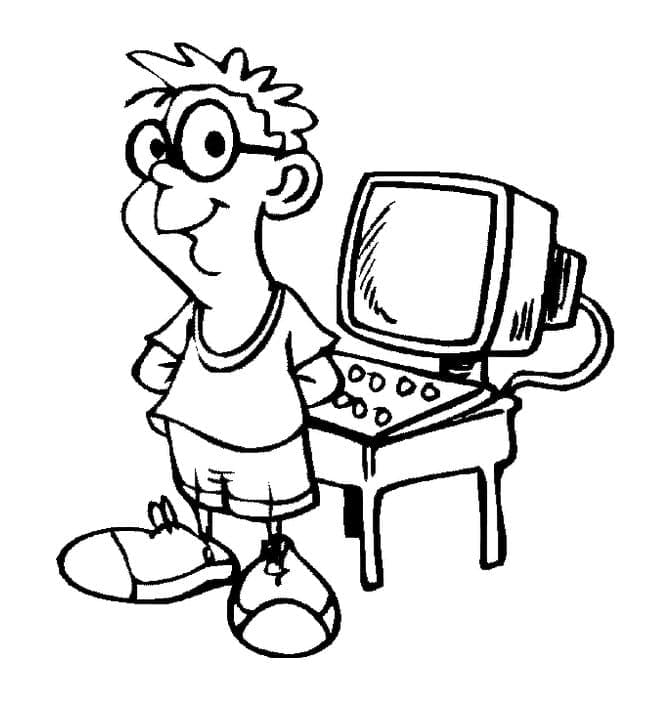 Coloriage gratuit Ordinateur #179609 de la collection Objets à imprimer