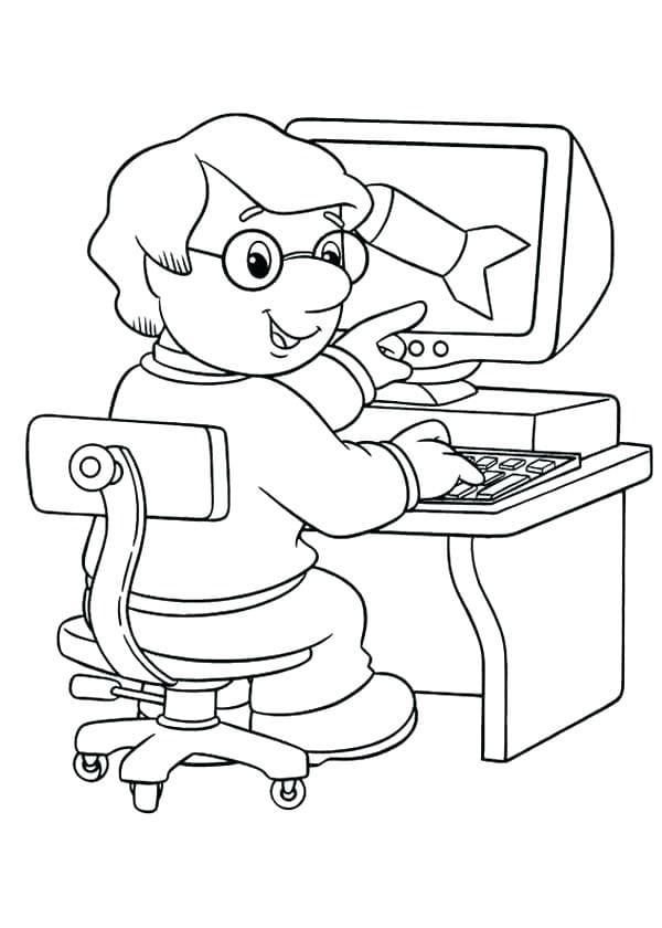 Coloriage gratuit Ordinateur #179624 de la collection Objets à imprimer