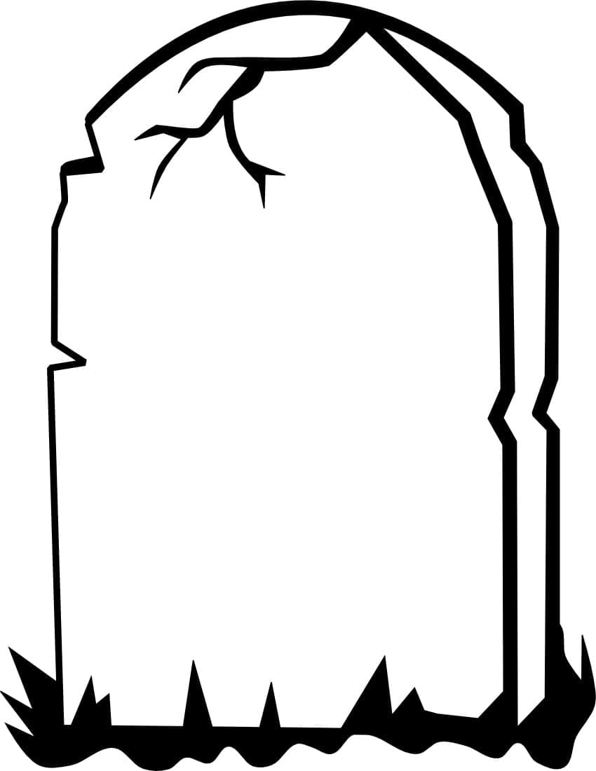 Coloriage gratuit Pierre Tombale #204091 de la collection Objets à imprimer