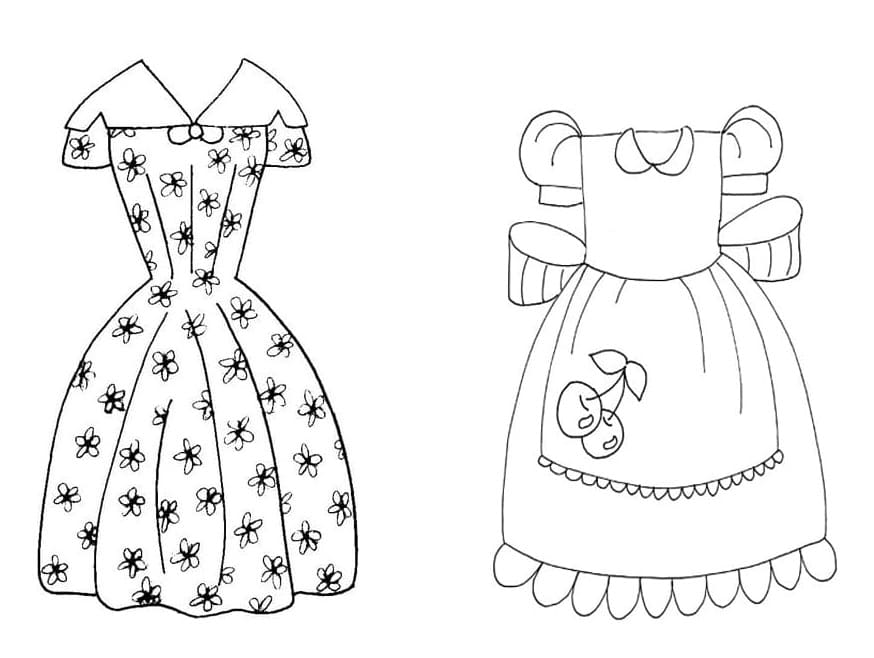 Coloriage gratuit Robe #186199 de la collection Objets à imprimer