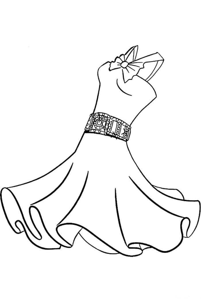 Coloriage gratuit Robe #186213 de la collection Objets à imprimer