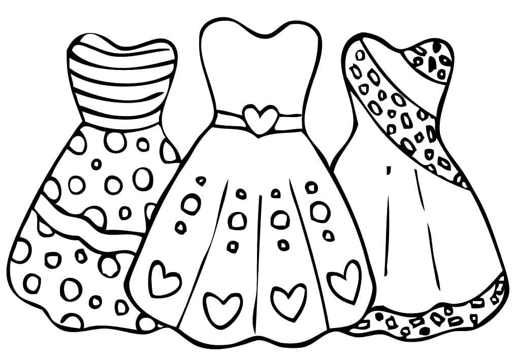 Coloriage gratuit Robe #186235 de la collection Objets à imprimer