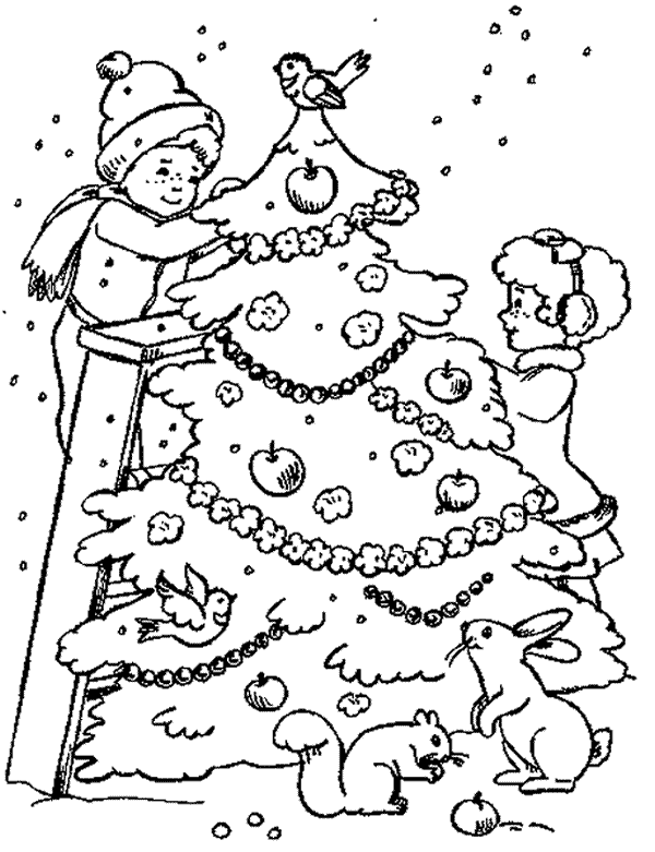 Dessin à colorier: Sapin de Noël (Objets) #167462 - Coloriages à Imprimer Gratuits
