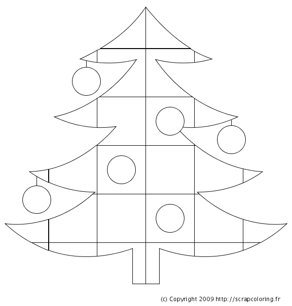 Dessin à colorier: Sapin de Noël (Objets) #167495 - Coloriages à Imprimer Gratuits