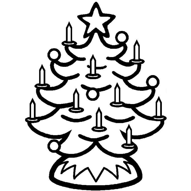 Dessin à colorier: Sapin de Noël (Objets) #167496 - Coloriages à Imprimer Gratuits