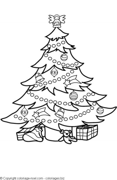 Dessin à colorier: Sapin de Noël (Objets) #167501 - Coloriages à Imprimer Gratuits
