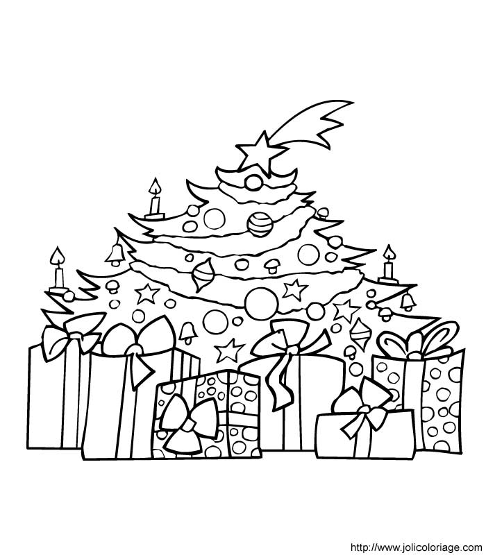 Dessin à colorier: Sapin de Noël (Objets) #167515 - Coloriages à Imprimer Gratuits