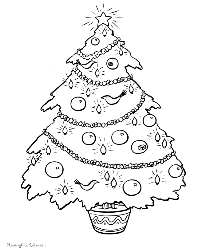 Dessin à colorier: Sapin de Noël (Objets) #167522 - Coloriages à Imprimer Gratuits