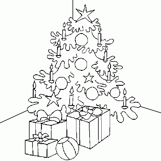 Dessin à colorier: Sapin de Noël (Objets) #167587 - Coloriages à Imprimer Gratuits