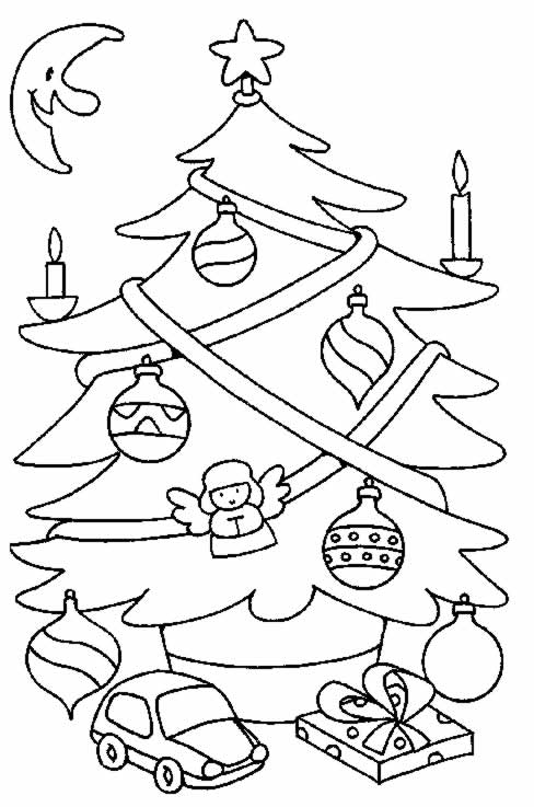 Dessin à colorier: Sapin de Noël (Objets) #167610 - Coloriages à Imprimer Gratuits