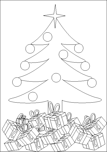 Dessin à colorier: Sapin de Noël (Objets) #167614 - Coloriages à Imprimer Gratuits